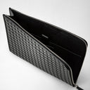 Compact Document Folio in Black Mosaico