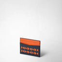 CARD CASE 4CC IN MOSAICO BLUE NAVY/ORANGE