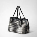 SMALL SECRET BAG IN MOSAICO BLACK/OFF WHITE
