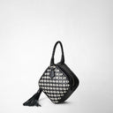 PETRA BAG IN MOSAICO  BLACK/OFF WHITE