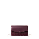 POCHETTE W/CHAIN MOSAICO DARK PLUM