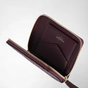 MINI ZIP WALLET MOSAICO DARK PLUM