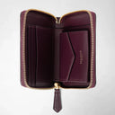 MINI ZIP WALLET MOSAICO DARK PLUM