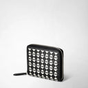 ZIP AROUND WALLET IN MOSAICO BLACK/OFF WHITE