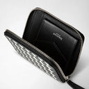 ZIP AROUND WALLET IN MOSAICO BLACK/OFF WHITE