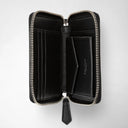 ZIP AROUND WALLET IN MOSAICO BLACK/OFF WHITE