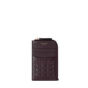 ZIP CARD CASE MOSAICO DARK PLUM