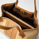 SMALL SECRET BAG RAFIA NATURAL/ALMOND