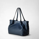 SMALL SECRET BAG IN RUGIADA LEATHER NAVY BLUE
