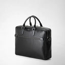 DOUBLE BRIEFCASE WITH ZIP IN STEPAN BLACK/BLACK ECLIPSE