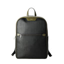 SINGLE ZIP BACKPACK IN STEPAN ECLIPSE BLACK/MOSS GREEN