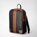 SINGLE ZIP BACKPACK IN STEPAN 72 BLACK/CUOIO