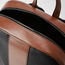 SINGLE ZIP BACKPACK IN STEPAN 72 BLACK/CUOIO