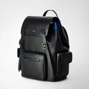 FLAP BACKPACK STEPAN 72 OCEAN BLUE/NAVY/CUOIO