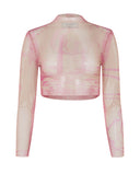 YASSMIN SALEH SHAABNA TATTOO CROP TOP PINK