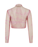 YASSMIN SALEH SHAABNA TATTOO CROP TOP PINK