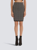 Balmain Black Viscose Skirt