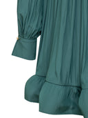 LONG SLEEVE SHORT DRESS WITH RUFFLES DRAGON
