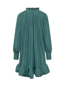 LONG SLEEVE SHORT DRESS WITH RUFFLES DRAGON