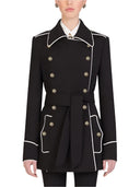 Dolce & Gabbana Black Wool Double Breasted Blazer Jacket