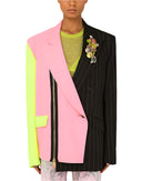 Dolce & Gabbana Multicolor Patchwork Embellished Coat Jacket