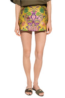 Dolce & Gabbana Multicolor Floral Jacquard Mid Waist Mini Skirt