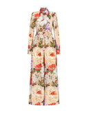 Dolce & Gabbana Multicolor Floral Wide Leg Jumpsuit Dress