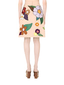 Dolce & Gabbana Beige Floral High Waist Pencil Cut Skirt