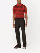 Dolce & Gabbana Red Cotton XOXO Collared Polo T-shirt
