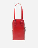 Dolce & Gabbana Red Leather Purse Phone Sling Crossbody Neck Strap Bag