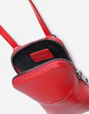 Dolce & Gabbana Red Leather Purse Phone Sling Crossbody Neck Strap Bag