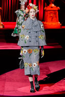 Dolce & Gabbana Multicolor Floral Print High Waist Pencil Cut Skirt