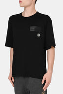 Dolce & Gabbana Black Logo Patch Cotton Crew Neck T-shirt
