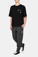 Dolce & Gabbana Black Logo Patch Cotton Crew Neck T-shirt