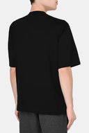 Dolce & Gabbana Black Logo Patch Cotton Crew Neck T-shirt
