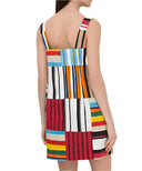 Dolce & Gabbana Multicolor Cotton Stripe Sleeveless Dress