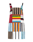 Dolce & Gabbana Multicolor Cotton Stripe Sleeveless Dress