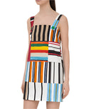 Dolce & Gabbana Multicolor Cotton Stripe Sleeveless Dress