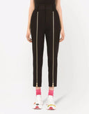 Dolce & Gabbana Black Wool High Waist Zipper Tapered Pants