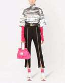 Dolce & Gabbana Black Wool High Waist Zipper Tapered Pants