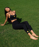 Main character energy Sports Bra - Black