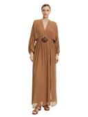 PAIOLO BRWN LONG DRESS