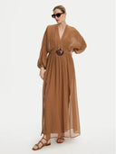 PAIOLO BRWN LONG DRESS
