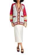 Dolce & Gabbana Multicolor Floral Lace Cardigan Sweater