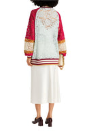 Dolce & Gabbana Multicolor Floral Lace Cardigan Sweater
